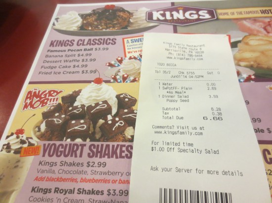 Kings Family Restaurant, Barkeyville, PA