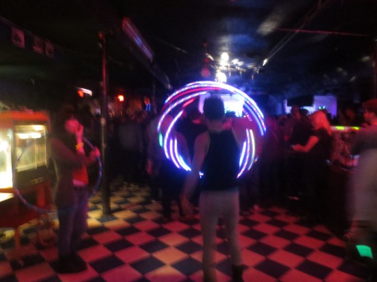 neon hula hoop guy
