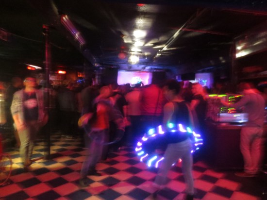 neon hula hoop guy