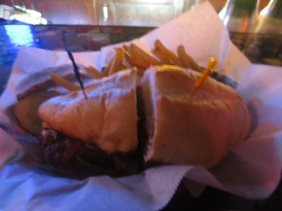 Tempeh po'boy & fries