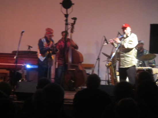 Marshall Allen and Danny Ray Thompson with Jaribu Shahid 