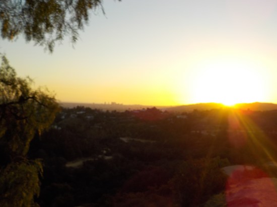 getting there right as the sun sets