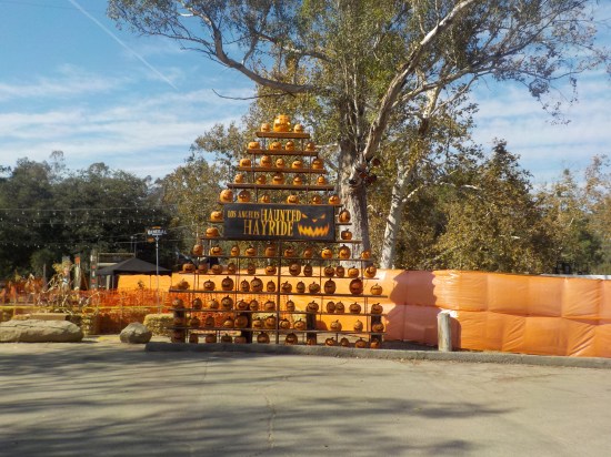 entering the haunted hayride area